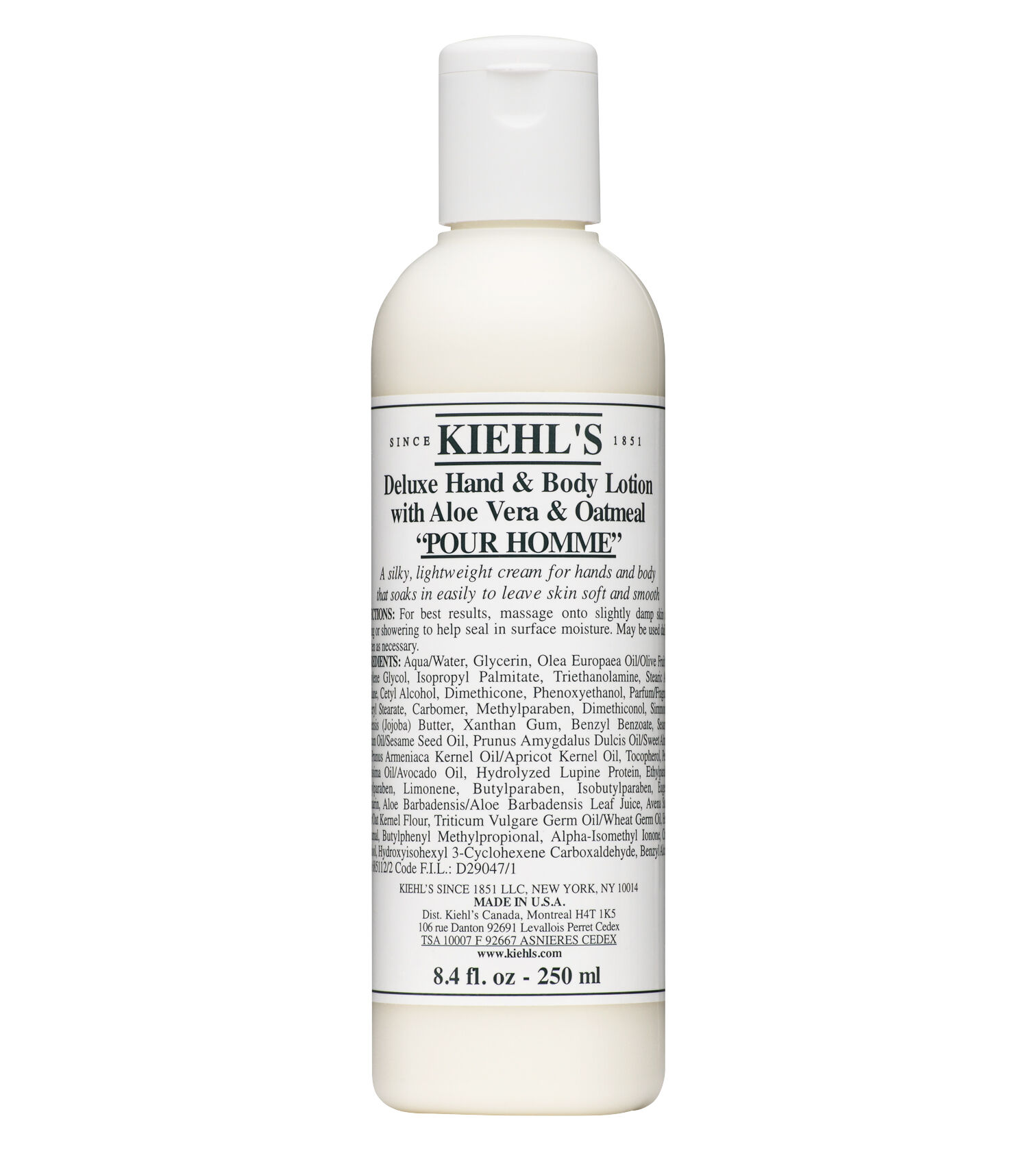 Deluxe hand body lotion with aloe vera oatmeal