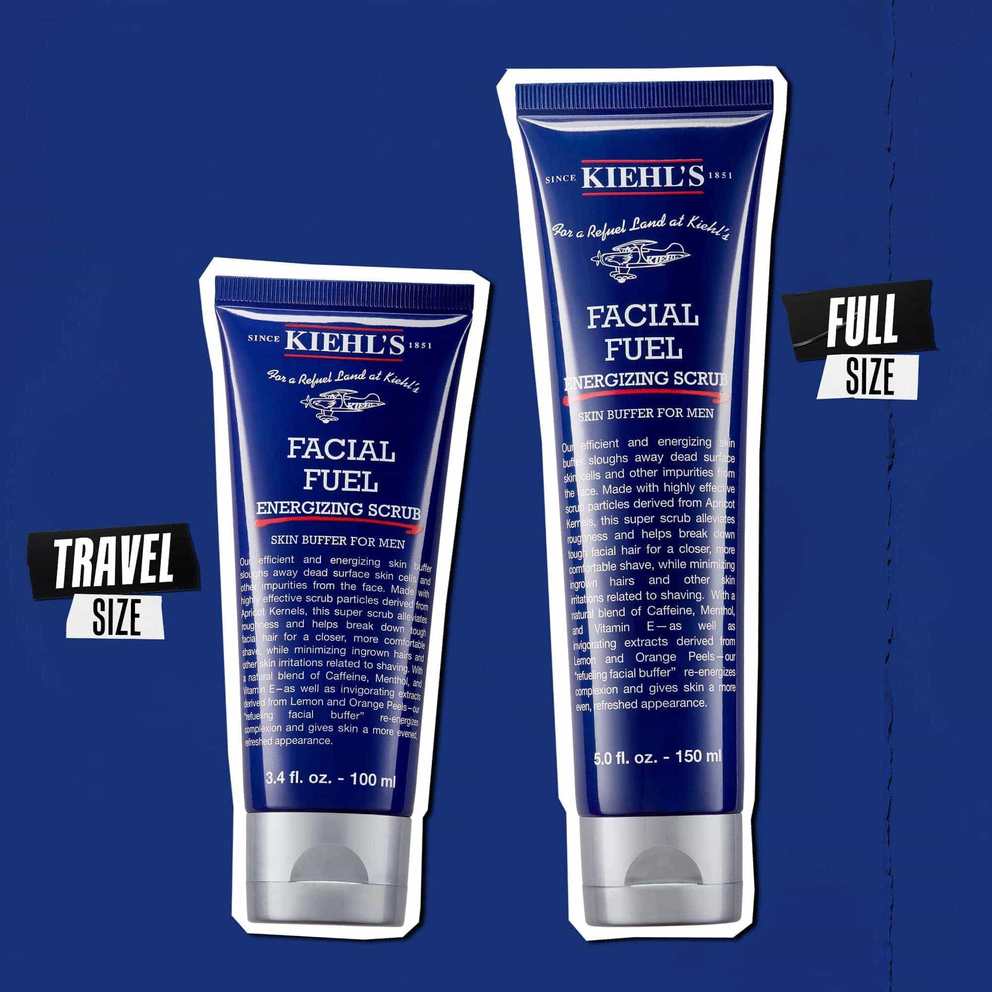 Tubetti in formato da viaggio e in formato standard di Facial Fuel Energizing Scrub.