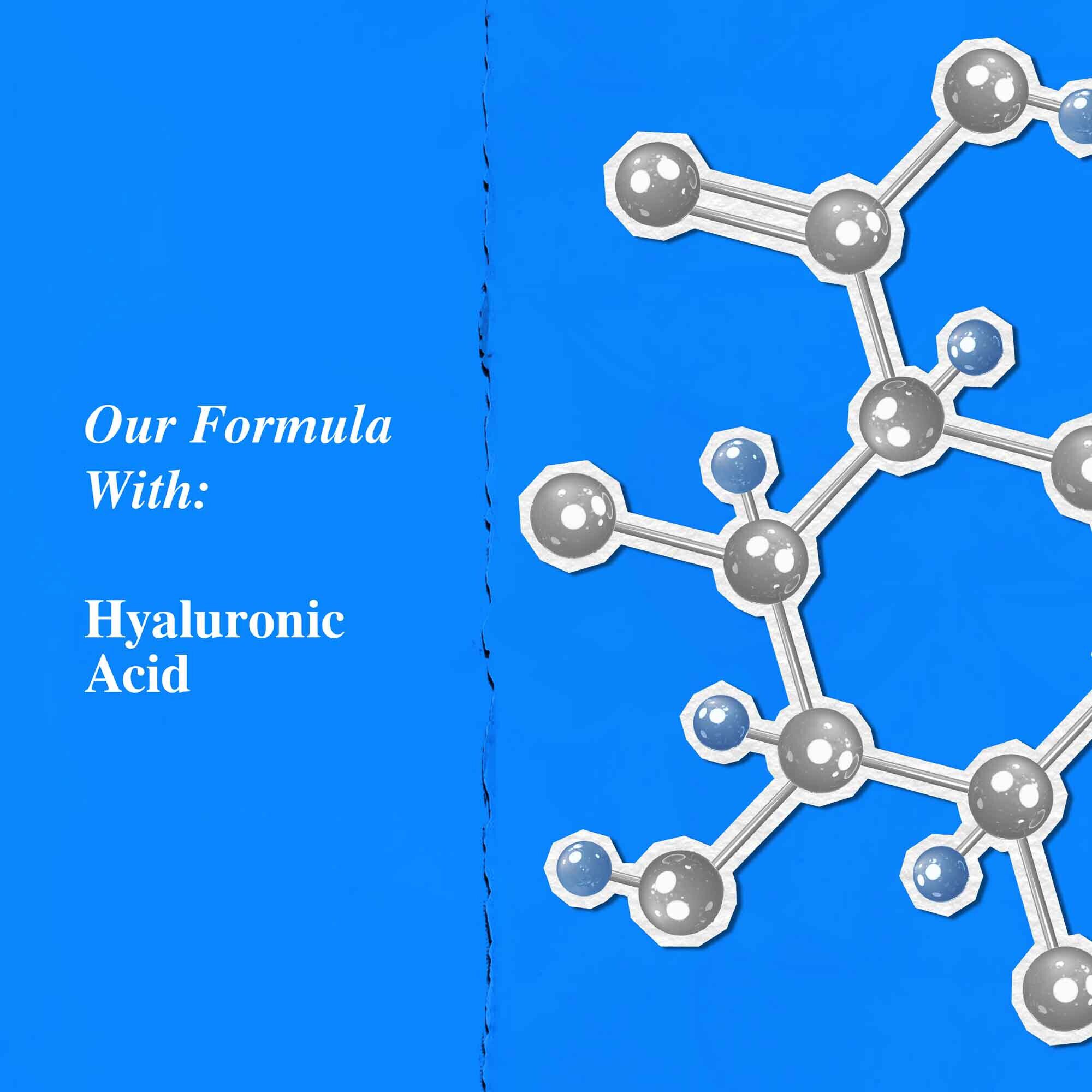 Una grafica che evidenzia l'ingrediente chiave di Ultra Pure 1.5% Hyaluronic Acid Serum: acido ialuronico.