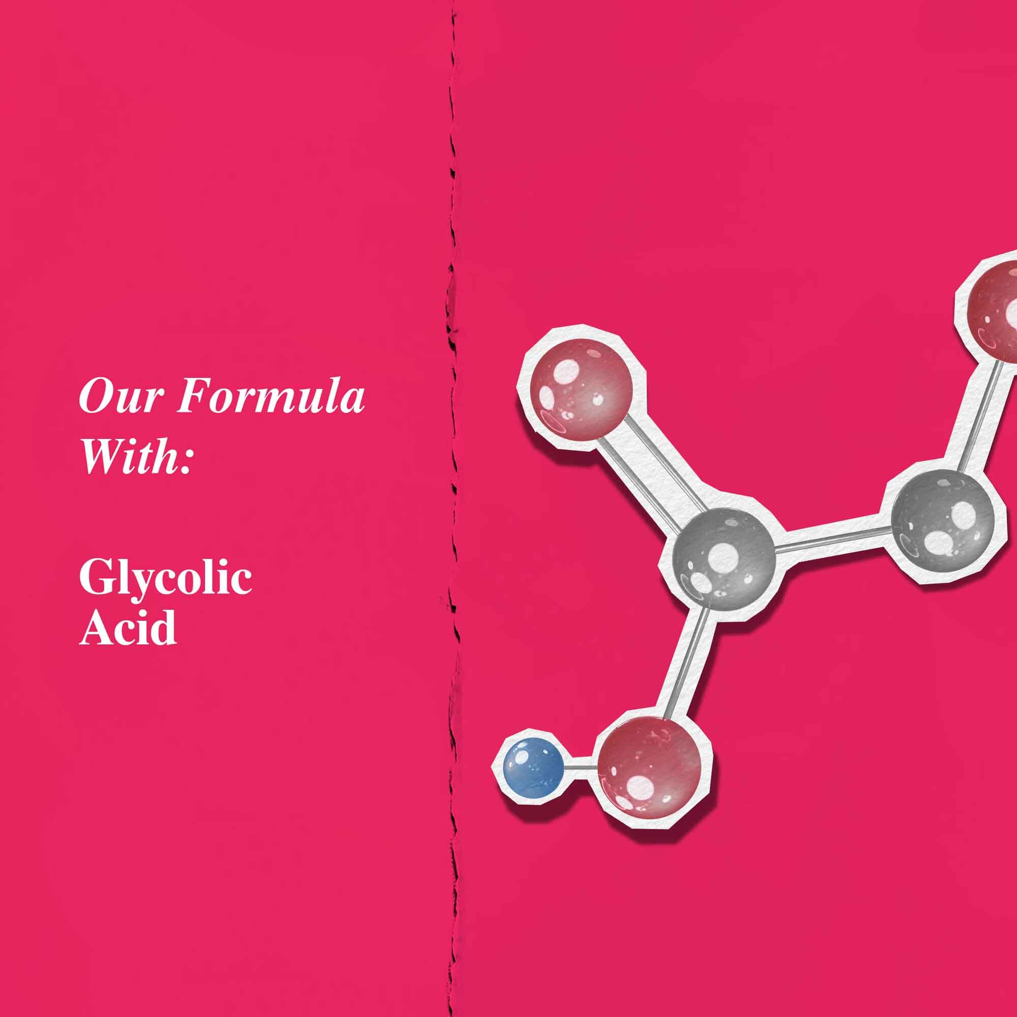 Grafica degli ingredienti chiave che evidenzia l'acido glicolico.