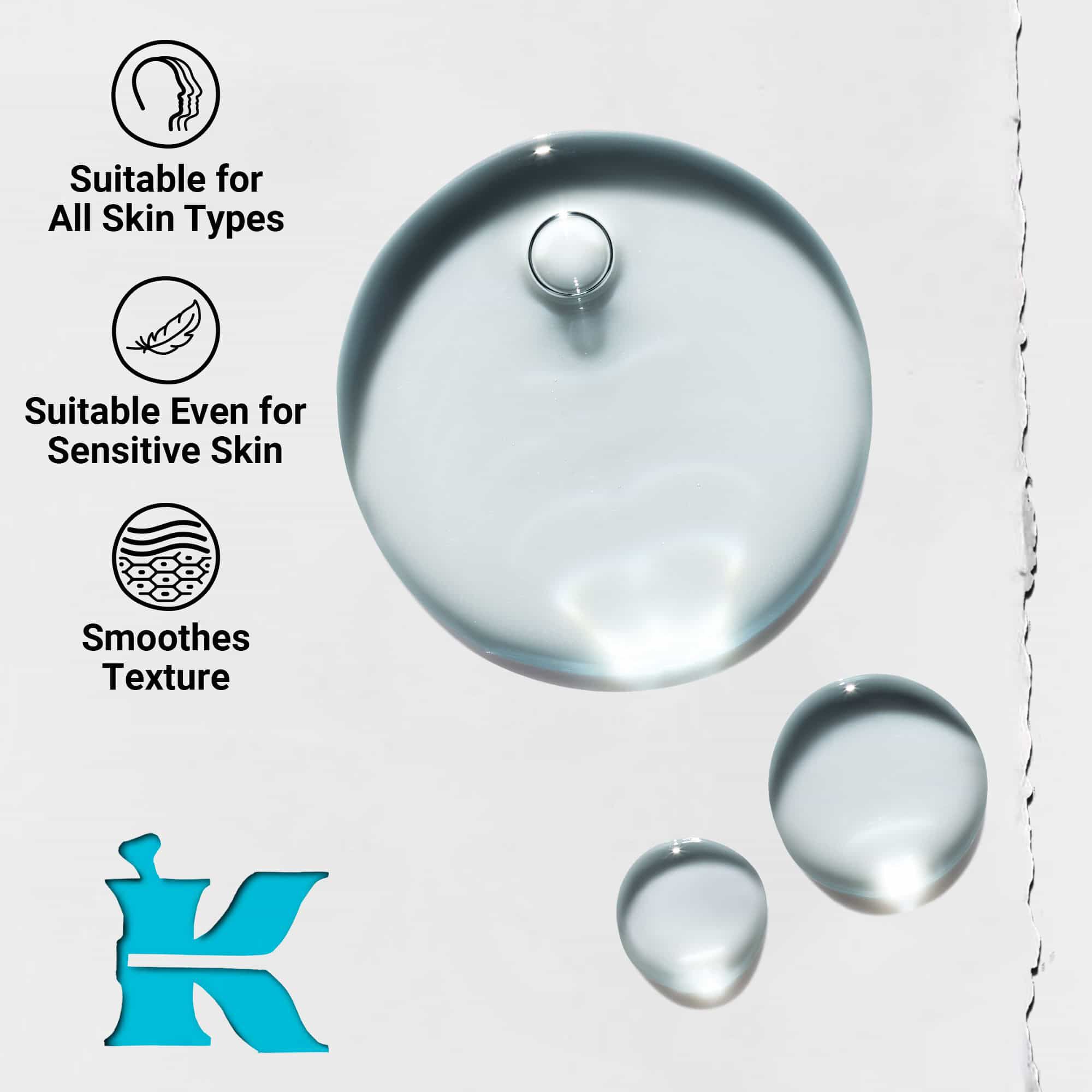 Primo piano della texture di Clearly Corrective Triple Acid Peel che mostra gocce di liquido trasparente e bolle.
