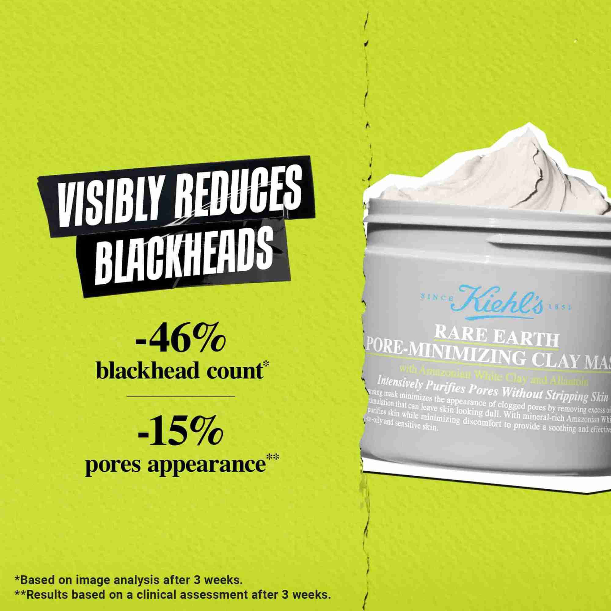 Rare Earth Cleansing Masque agisce su 5 dimensioni della pulizia dei pori: dimensione, colore, lucentezza, profondita, ostruzioni