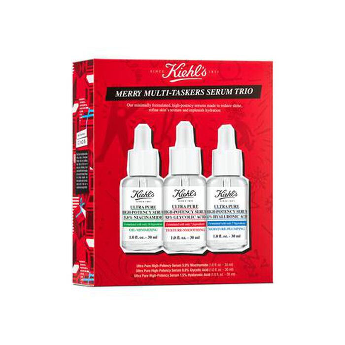 Merry Multitaskers Serum Trio Gift Set Un Trio Natalizio Di Sieri Ad Alta Efficacia Progettati Per Ridurre La Lucentezza, Perfezionare La Texture Della Pelle E Idratarla. Valore Di 105€