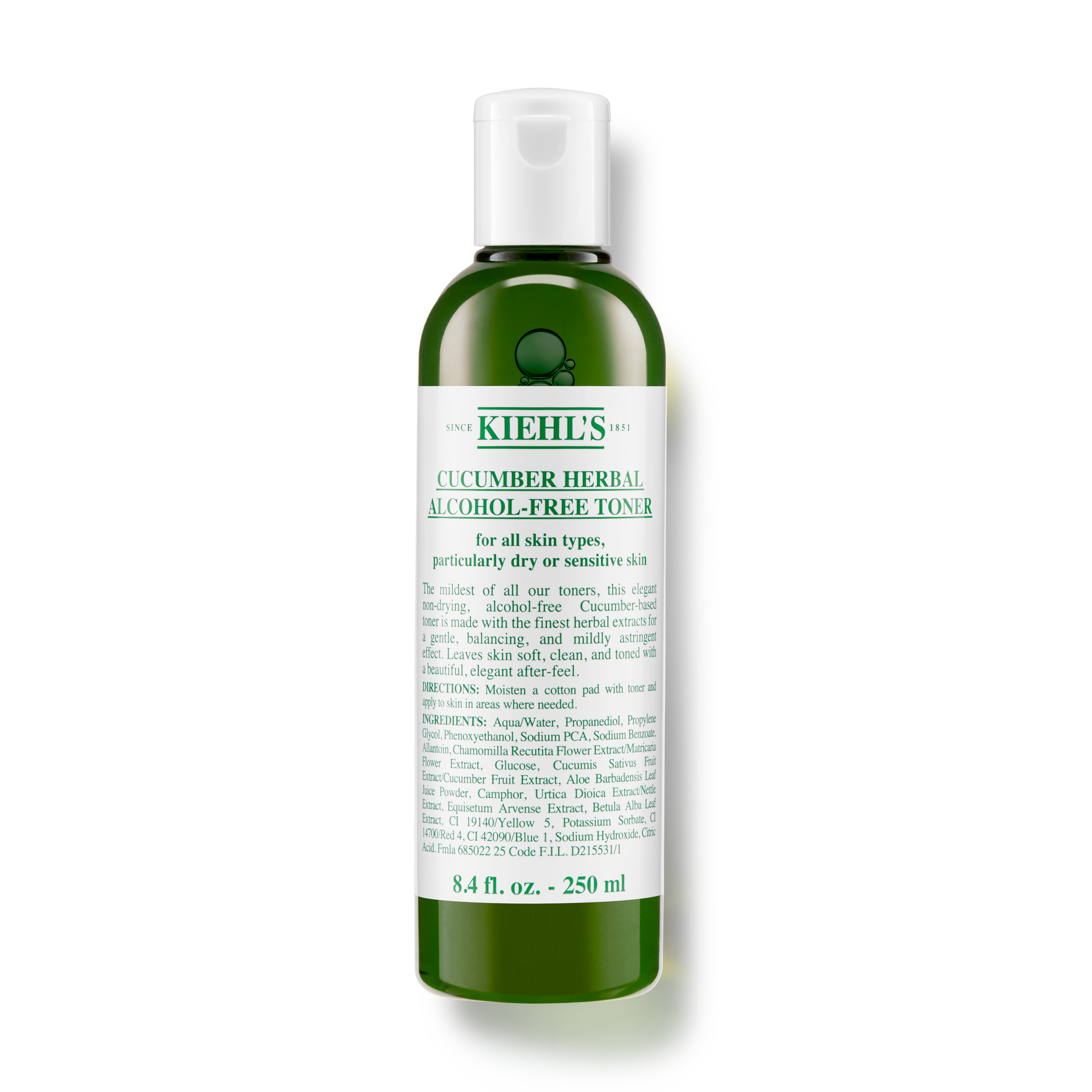 Cucumber Herbal Alcohol-Free Toner Tonico Rinfrescante Al Cetriolo Senza Alcool