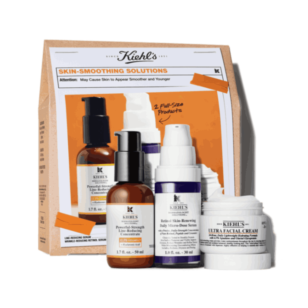 Skin Smoothing Solutions Un Set Regalo Con Le Nostre Formule Ad Alta Efficacia Per Levigare La Pelle, Idratare E Ridurre Le Rughe.