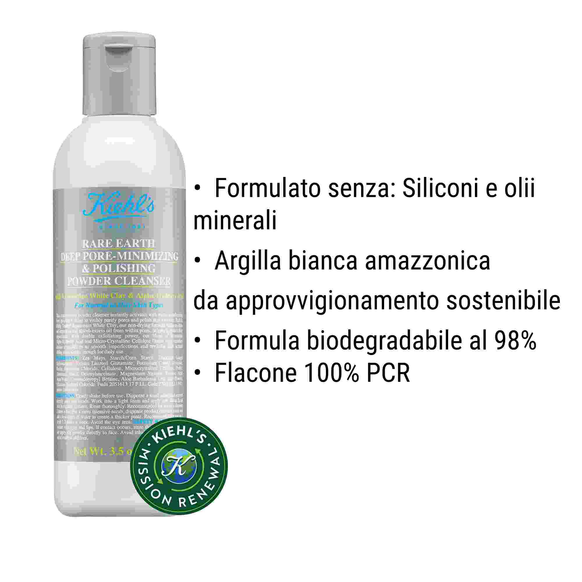 Rare earth deep pore minimizing polishing powder cleanser