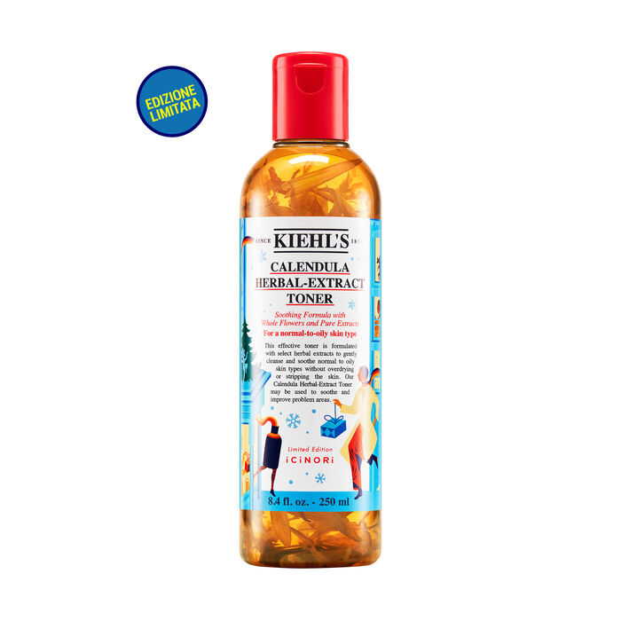 Limited Edition Calendula Herbal-Extract Toner Un Tonico Alla Calendula In Edizione Limitata, Caratterizzato Da Un'Illustrazione Festiva Realizzata Da Icinori.