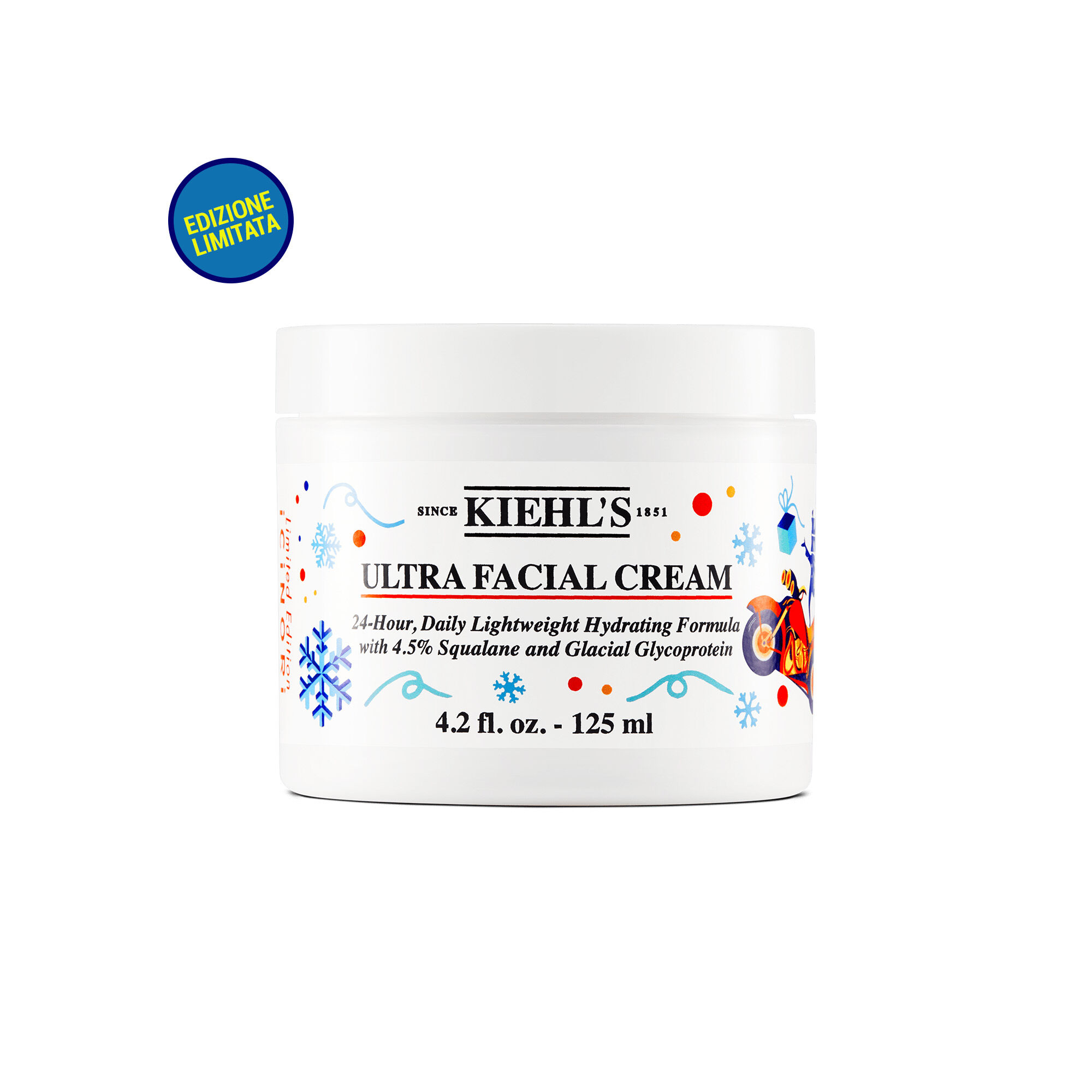 Ultra Facial Cream Edizione Limitata Holiday Una Crema Quotidiana Che Offre 24 Ore Di Idratazione Con Una Grafica Natalizia.