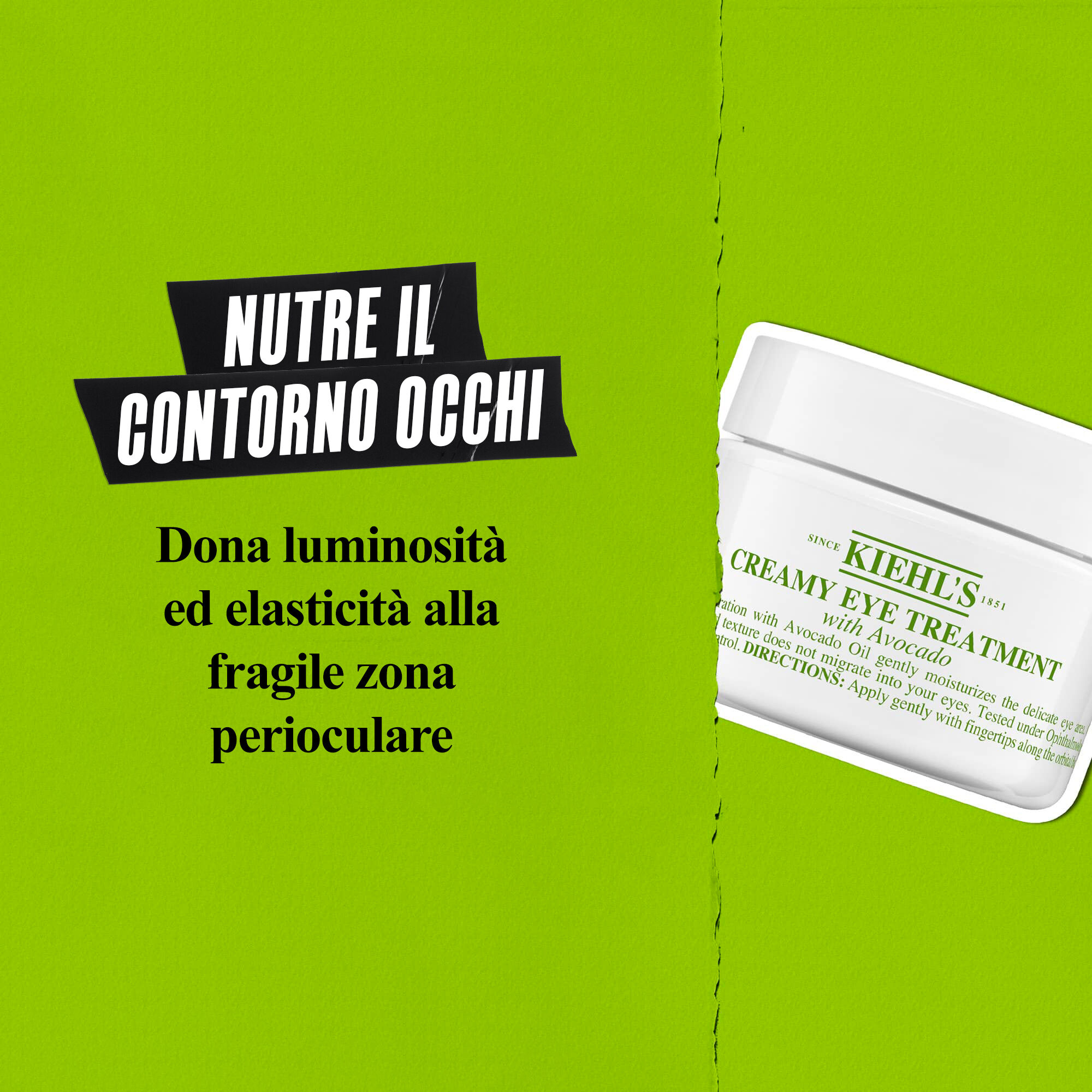 Il 93% concorda sul fatto che il contorno occhi appaia meno gonfio, piu liscio e piu luminoso con Creamy Eye Treatment with Avocado