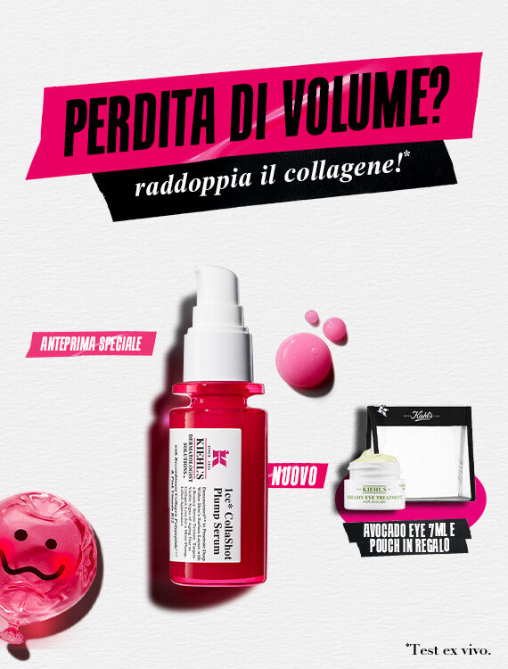 PERDITA DI VOLUME? Raddoppia il collagene con il nuovo siero rimpolpante! Ricevi un avocado eye cream 7ml e una pouch per ogni acquisto!